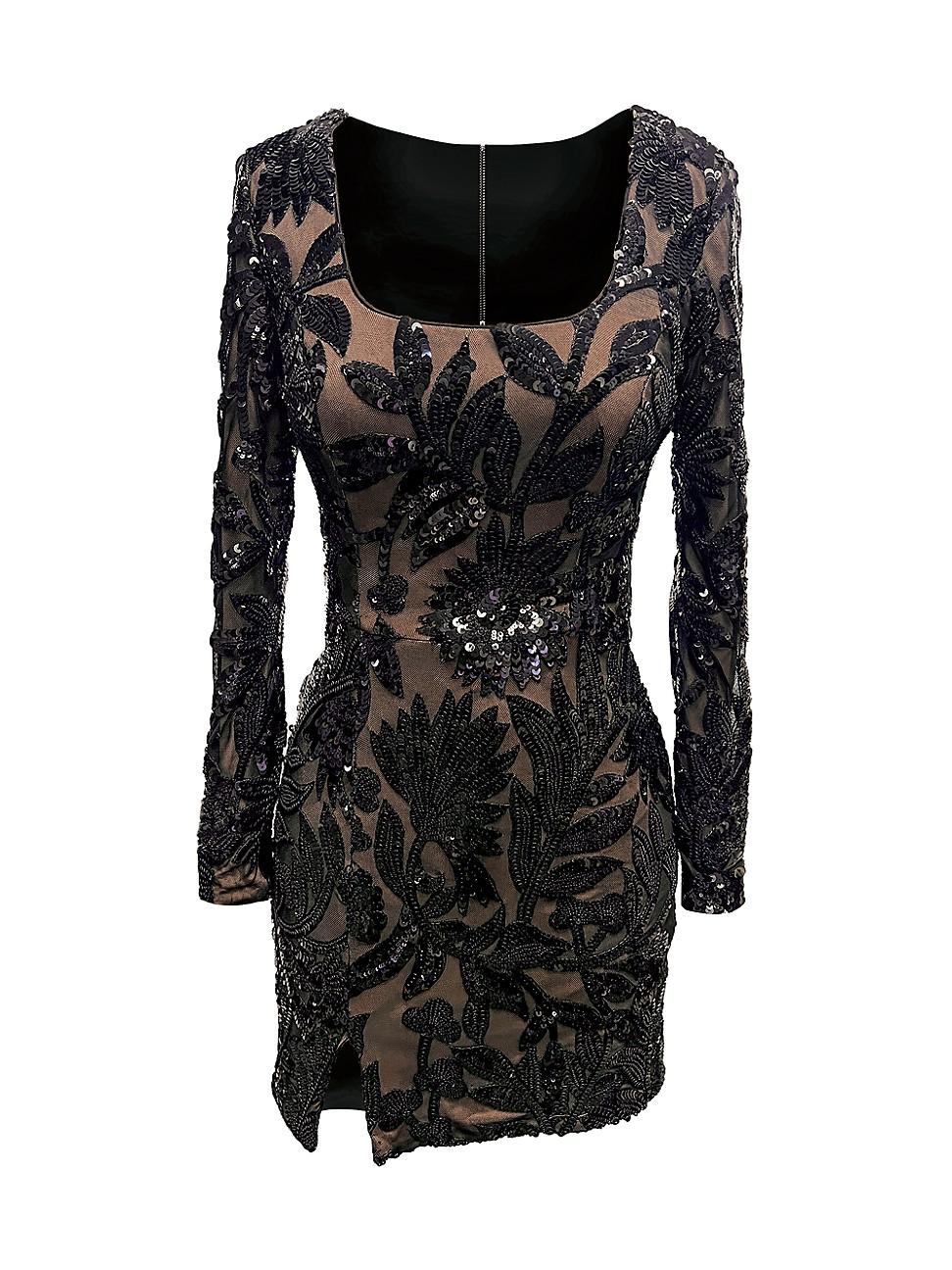 Womens Hilary Sequin-Embroidered Minidress Product Image