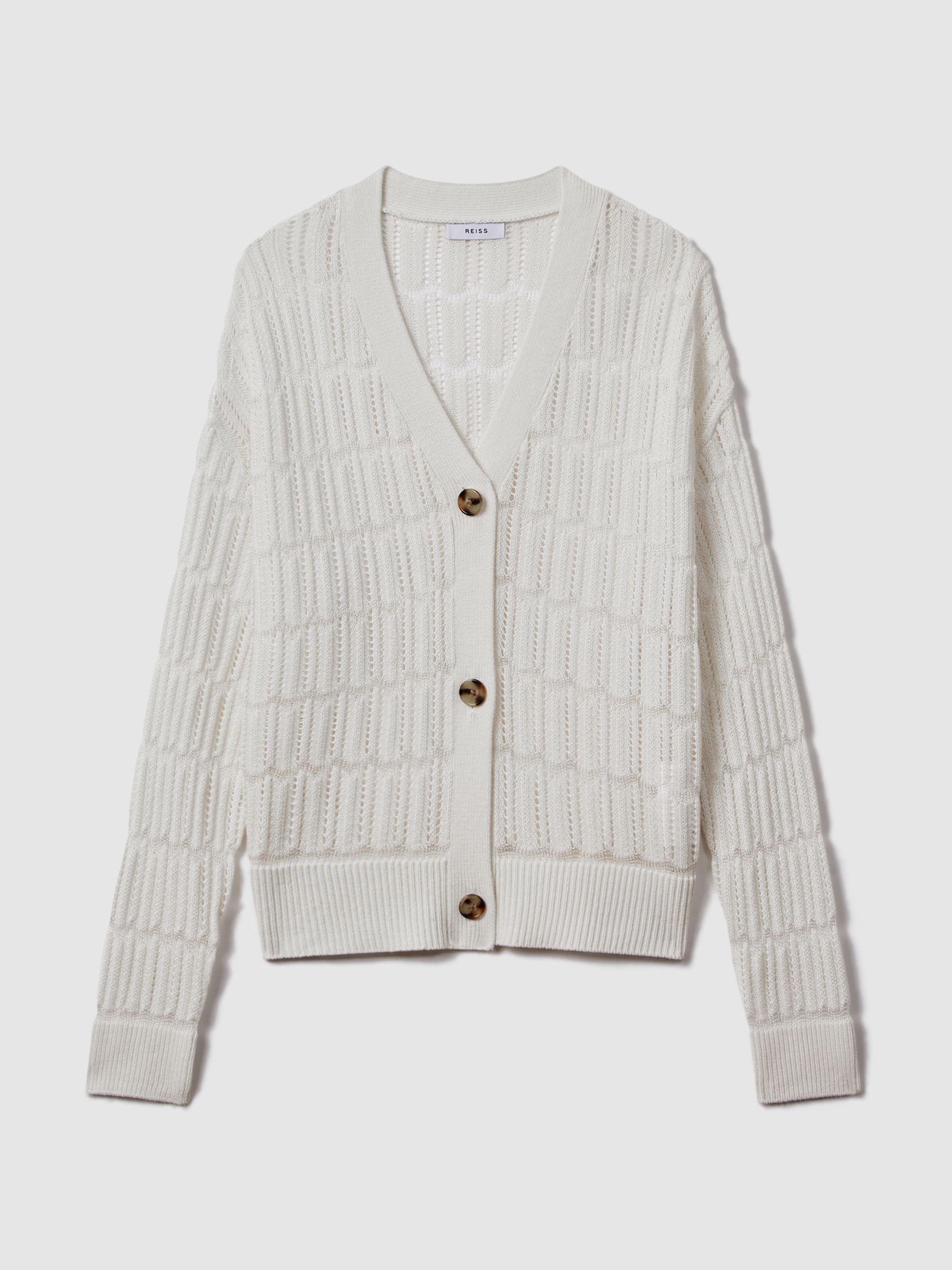 Crochet Cardigan in Ivory Product Image