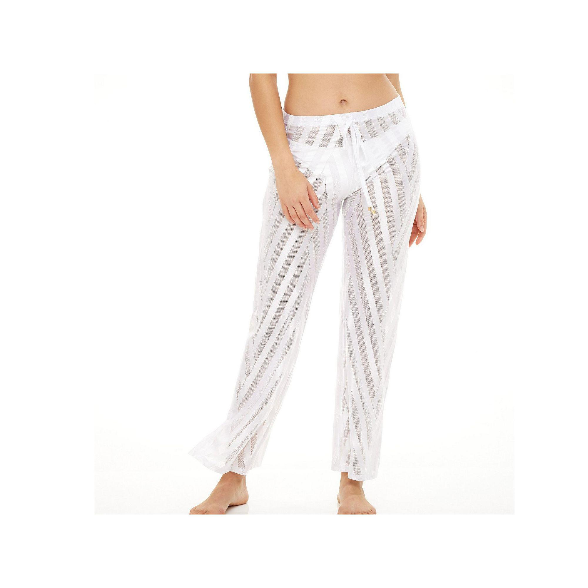 Women's Jordan Taylor Sheer Mesh Stripe Swim Cover-Up Pants,  Product Image