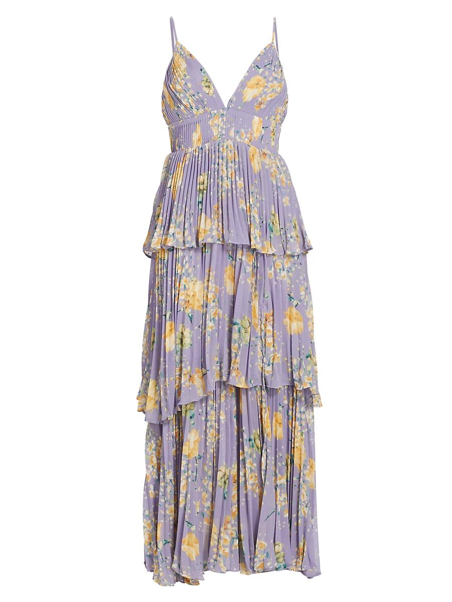 Womens Zaida Tiered Floral Midi-Dress Product Image