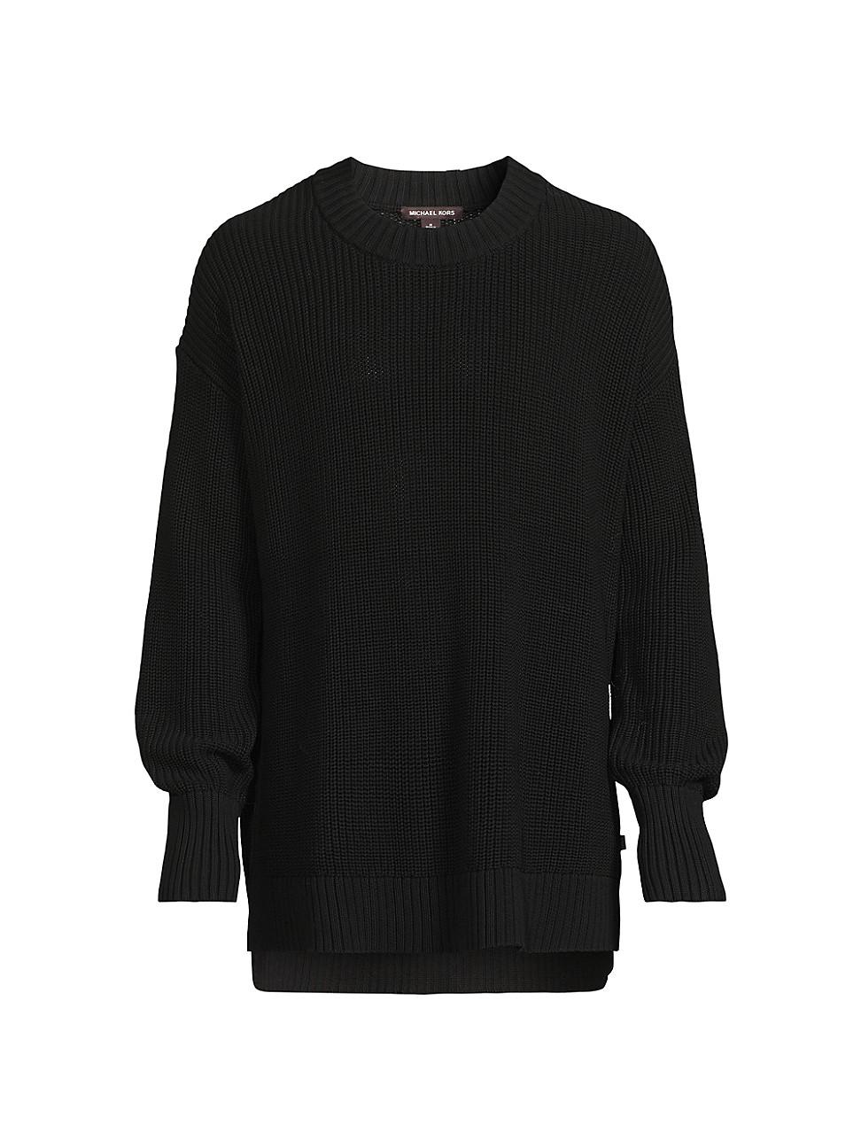 Mens Stepped Hem Cotton Sweater Product Image