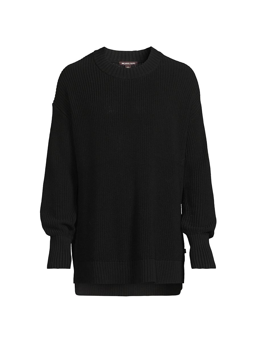 Mens Stepped Hem Cotton Sweater Product Image