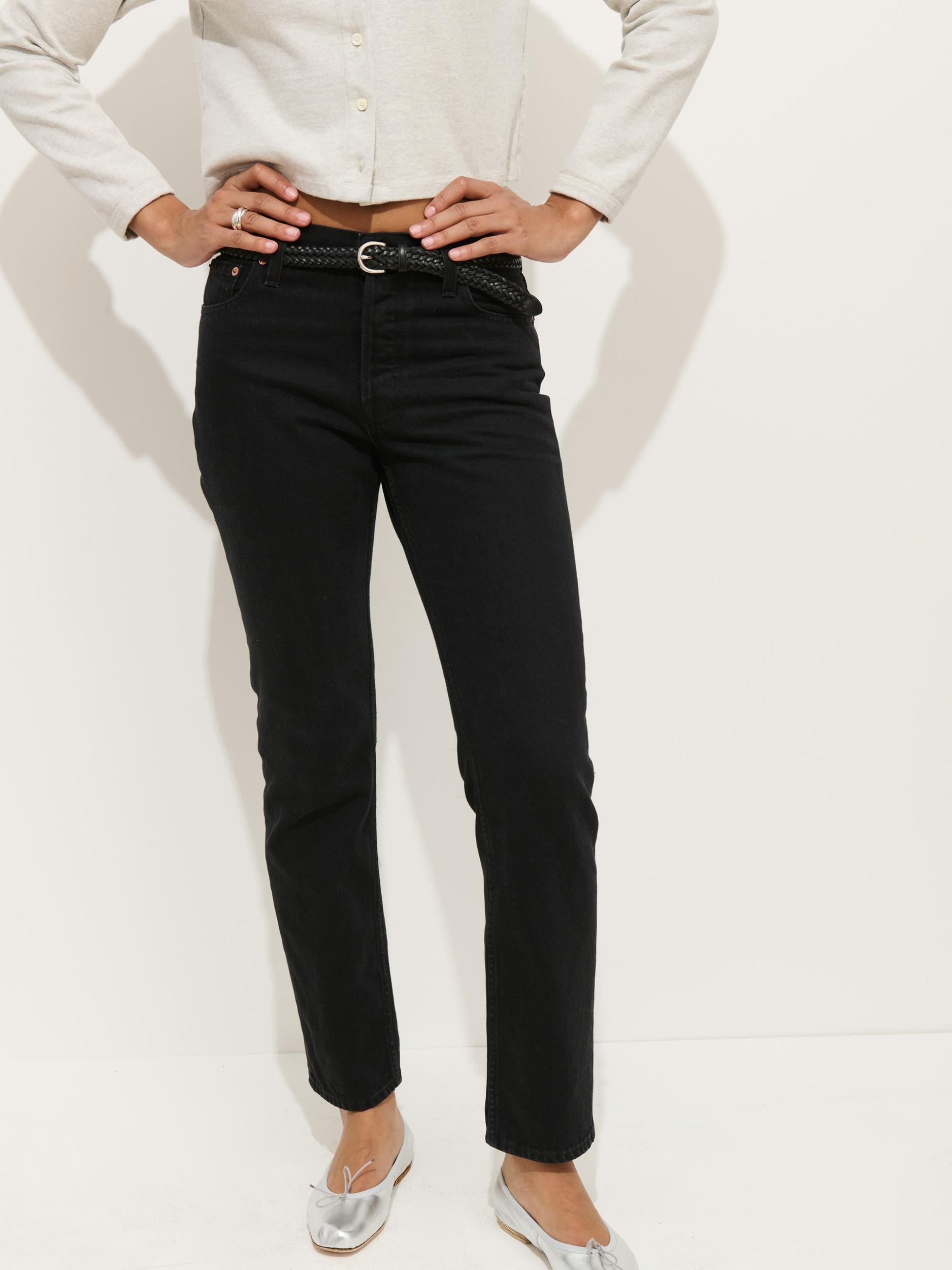 Jane Mid Rise Straight Jean Product Image