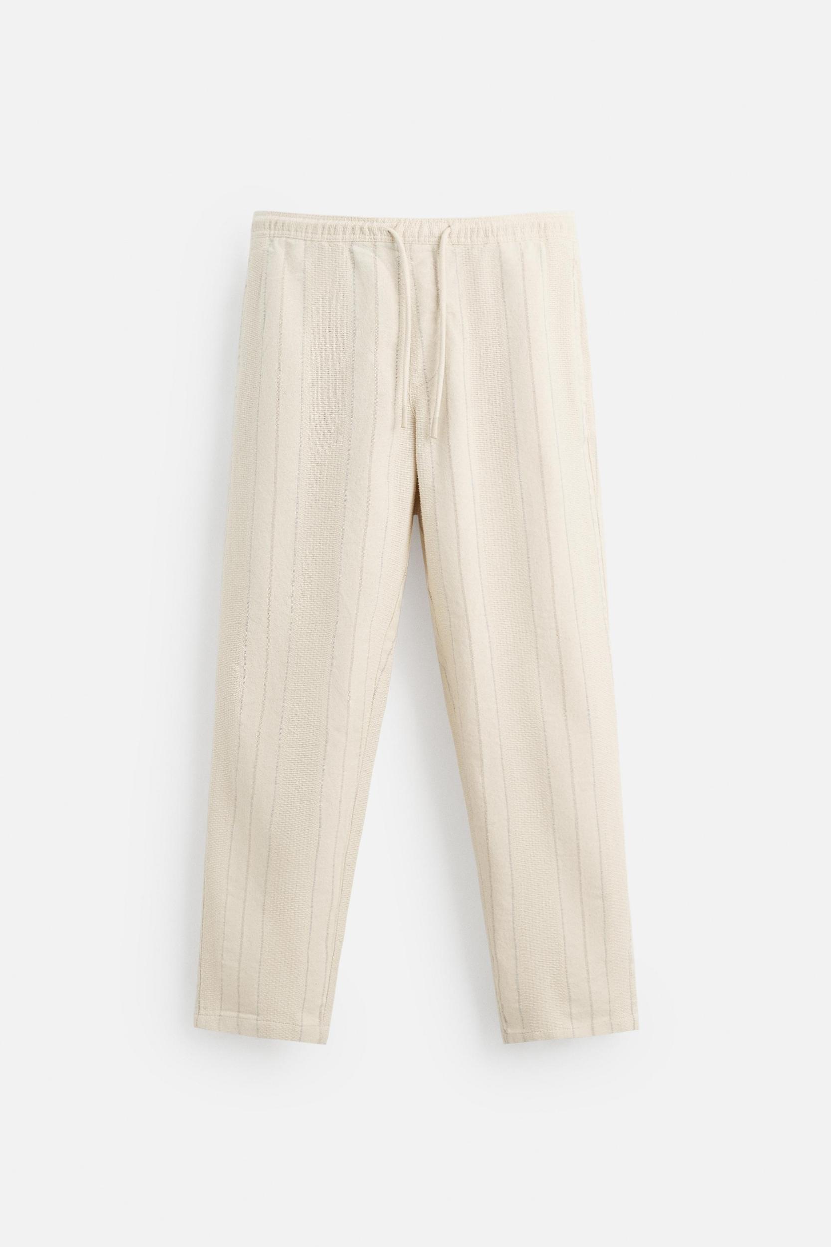 JACQUARD STRIPED PANTS Product Image