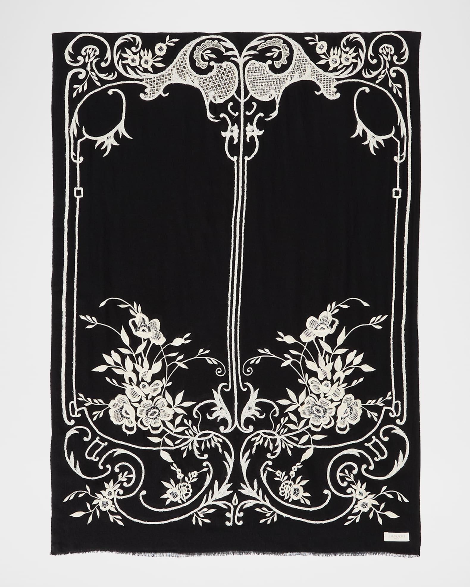 Vintage-Inspired Art Cashmere Scarf Product Image