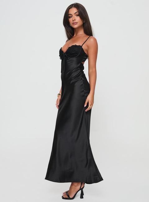 Fadyen Bias Cut Maxi Dress Black Product Image