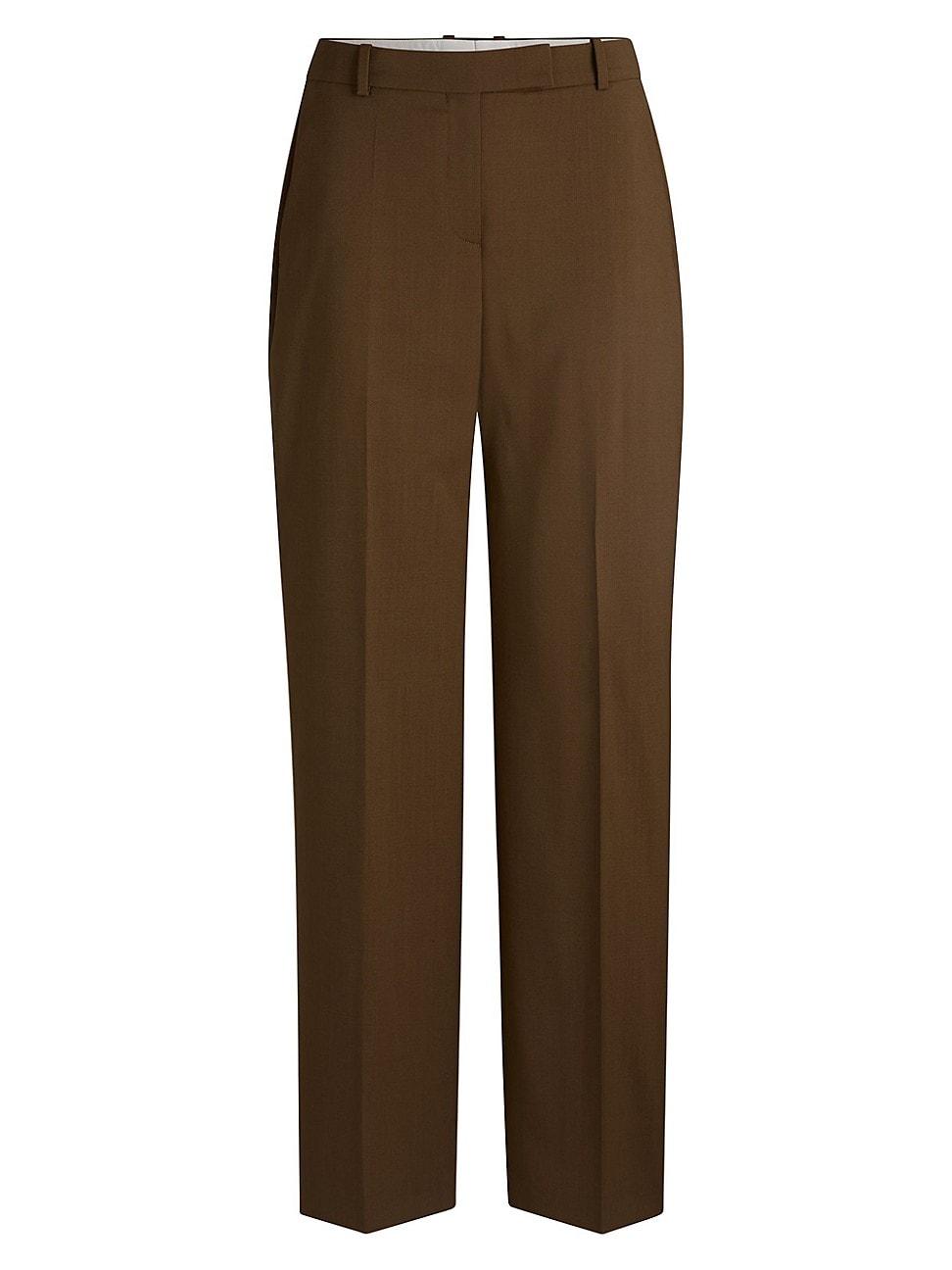 Womens Straight-Leg Trousers in Wool Product Image