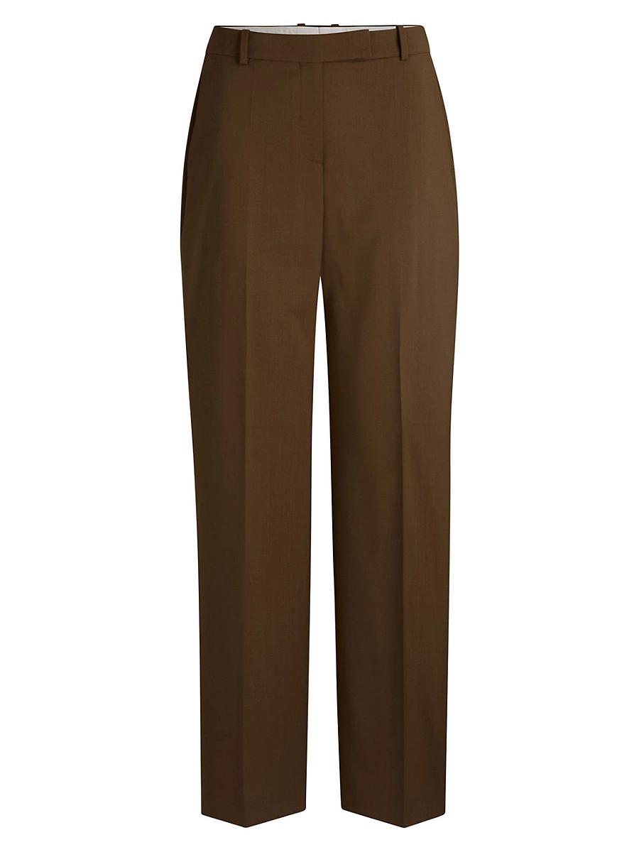 Womens Straight-Leg Trousers in Wool Product Image