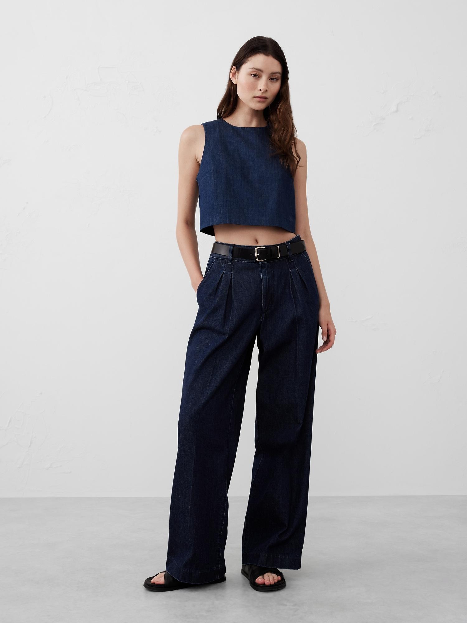 Cropped Denim Shell Product Image