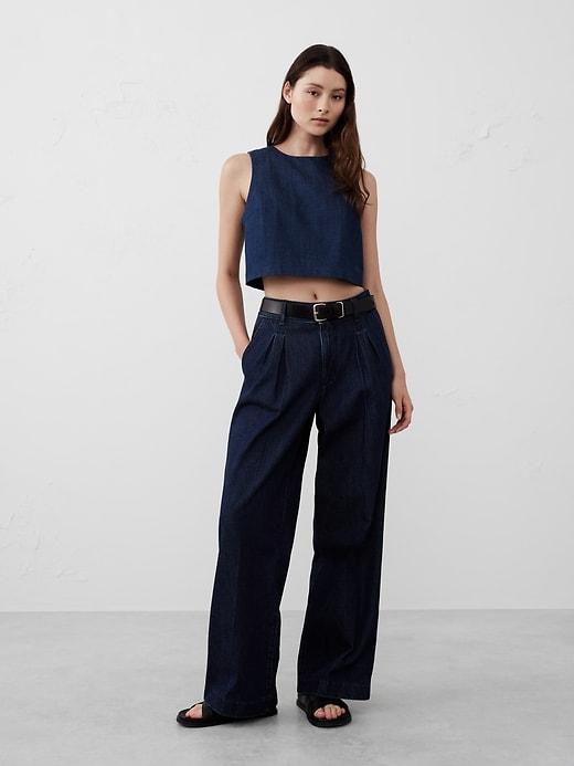 Cropped Denim Shell Product Image