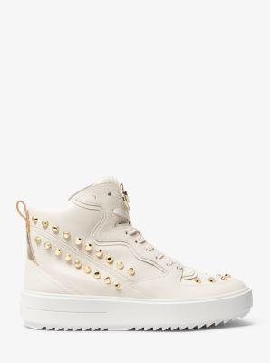 Emmett Studded Stripe Leather High-Top Sneaker Product Image