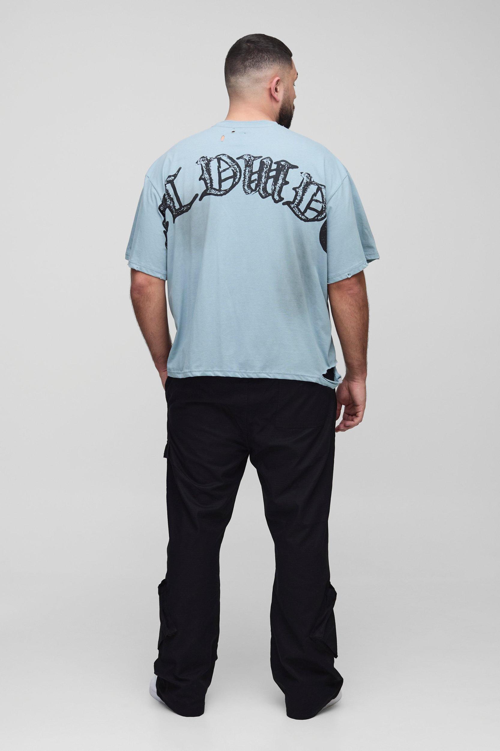 Plus Elasticated Waist Buckle Hem Detail Pants | boohooMAN USA Product Image