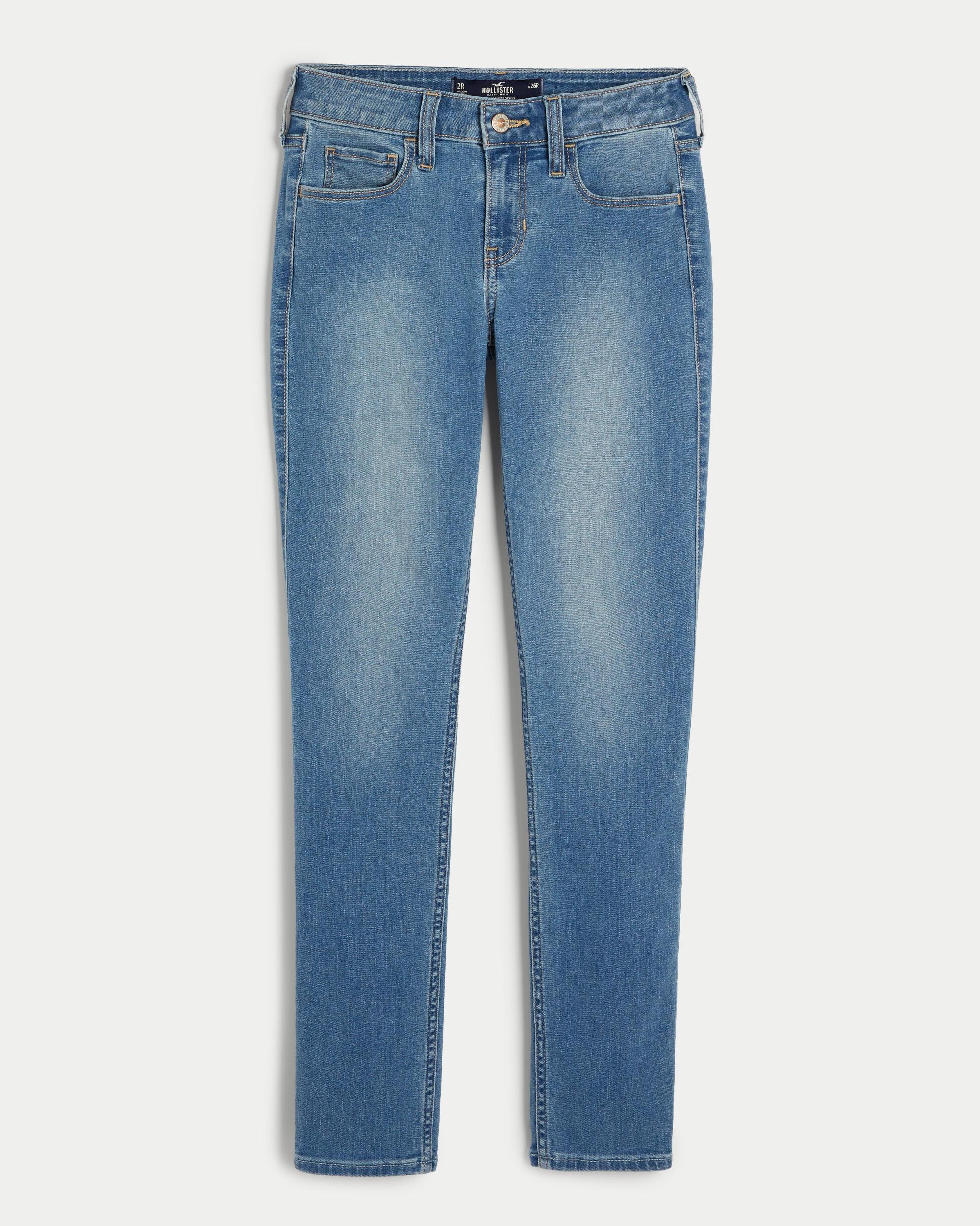 Low-Rise Medium Wash Super Skinny Jeans Product Image