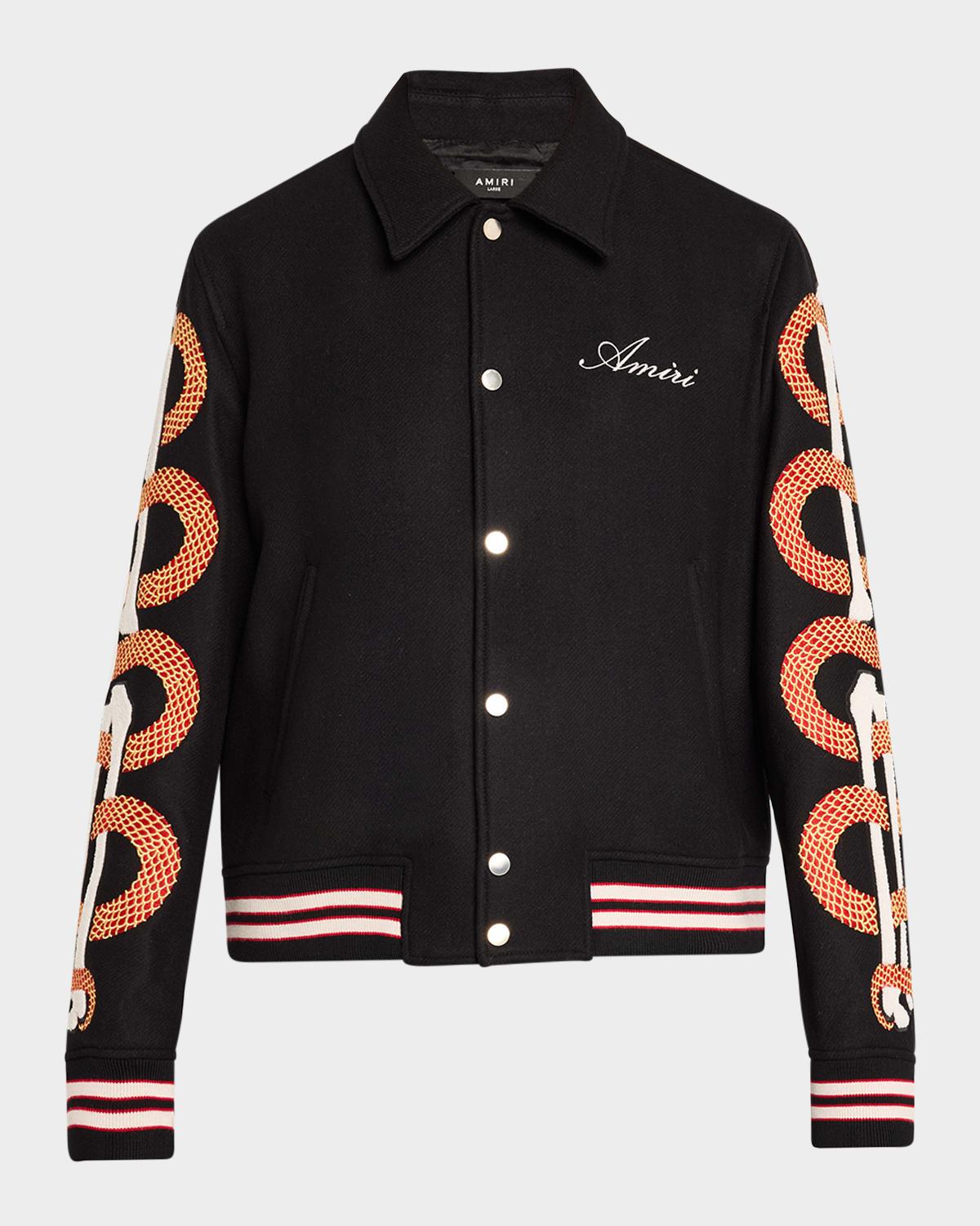 Mens Bones Wool-Blend Varsity Jacket Product Image