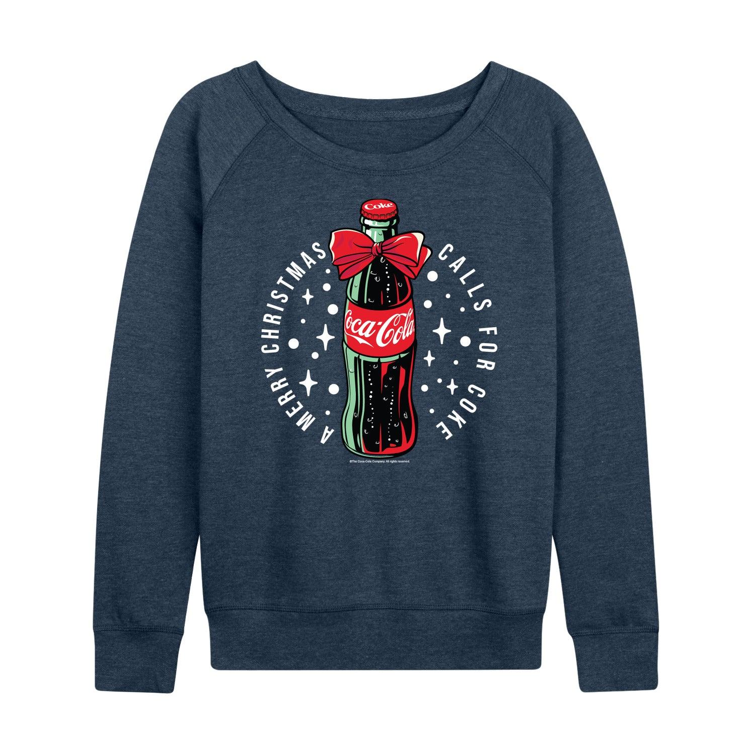 Women's Coca-Cola Merry Christmas French Terry Long Sleeve Tee,  Product Image