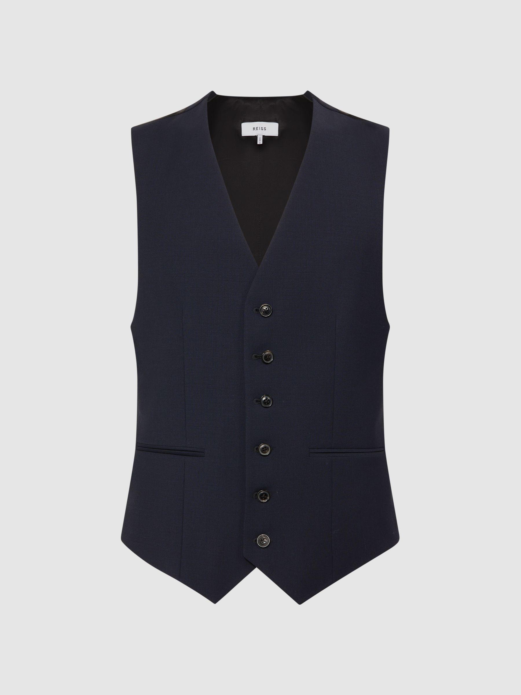 Modern Fit Travel Waistcoat in Navy Product Image