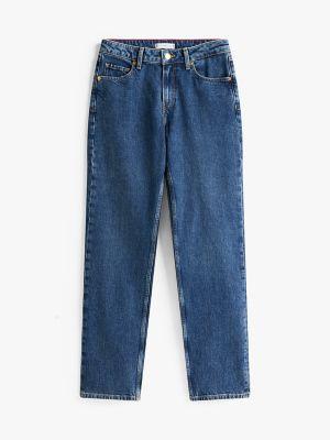 Dark Wash Mid-Rise Straight Jean Product Image