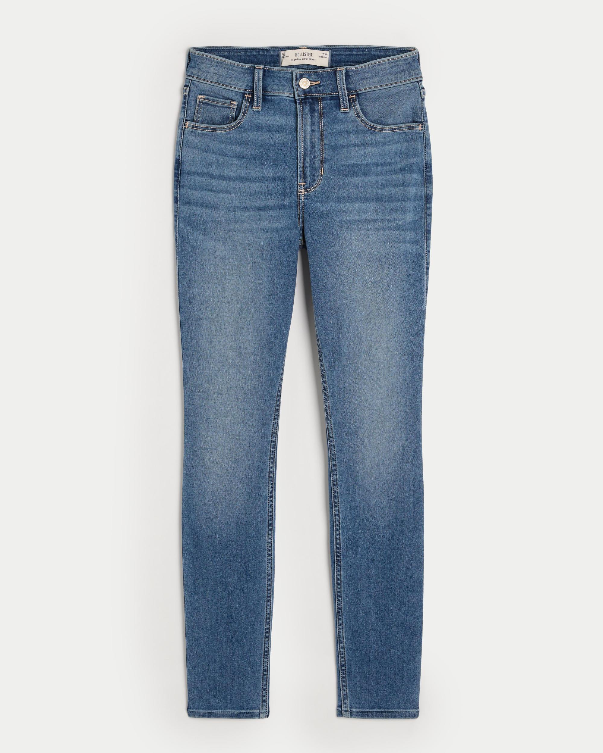 High-Rise Medium Wash Super Skinny Jeans Product Image