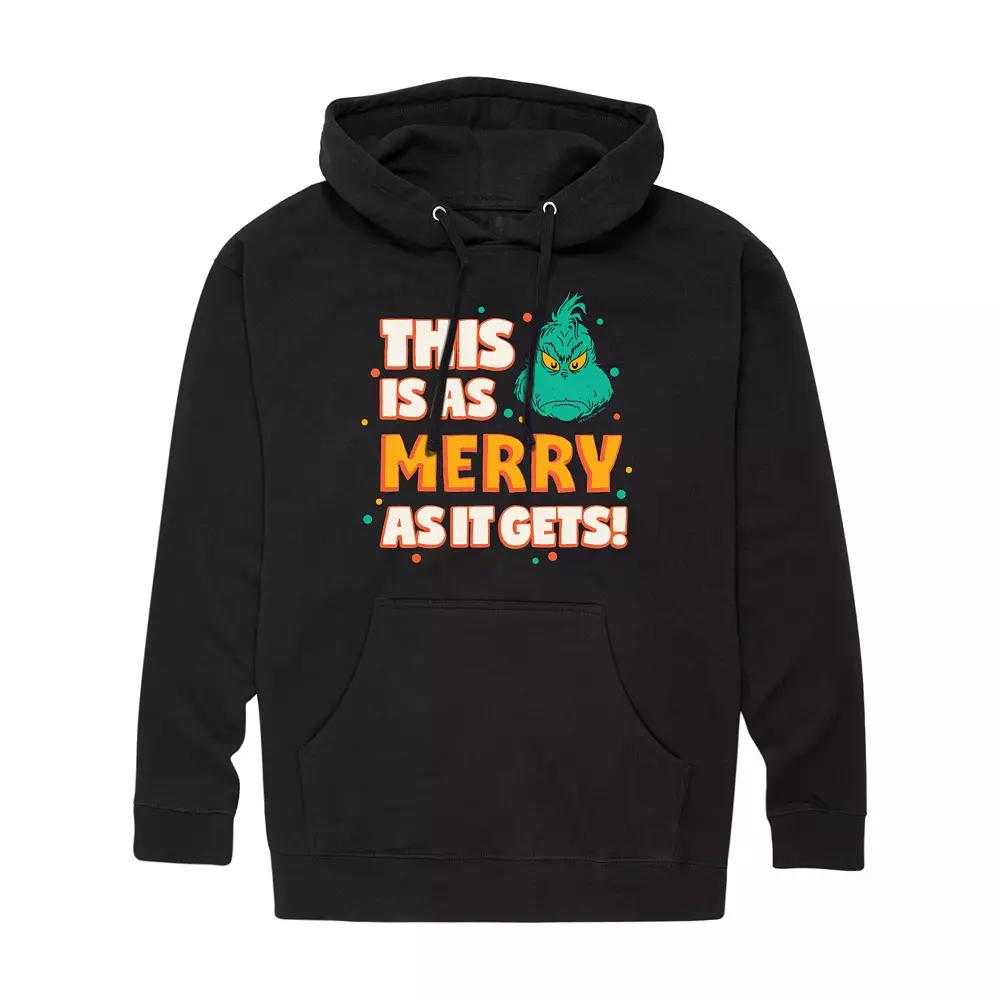 Men's Dr. Seuss Grinch As Merry As It Gets Graphic Hoodie,  Product Image
