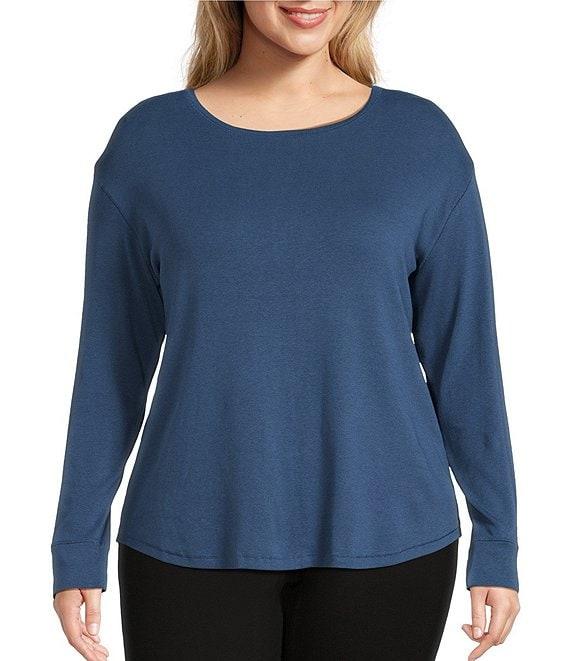 Westbound Plus Size Long Sleeve Crew Neck Pullover Product Image