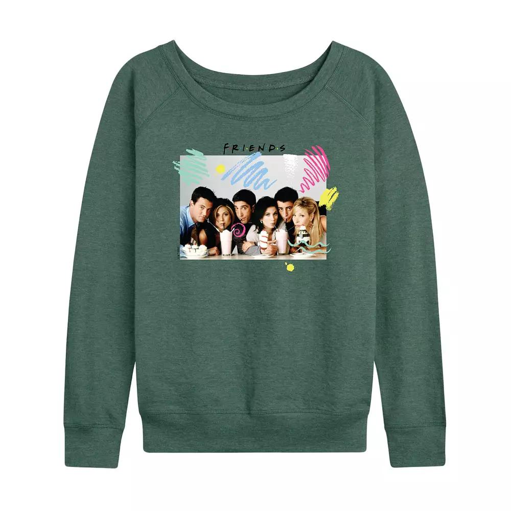 Women's Friends Retro Milkshakes French Terry Long Sleeve Tee,  Product Image