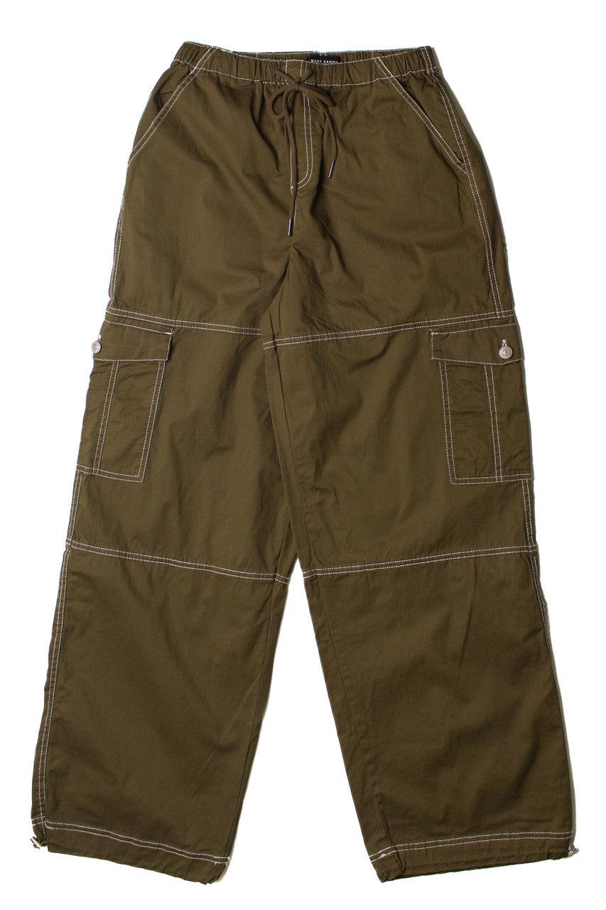 Olive Drawstring Cargo Joggers Product Image