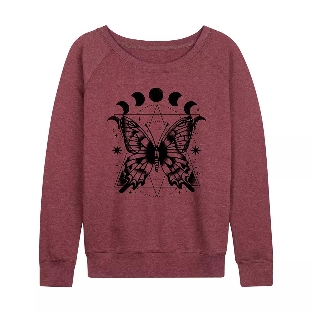 Women's Celestial Butterfly French Terry Long Sleeve Tee,  Product Image