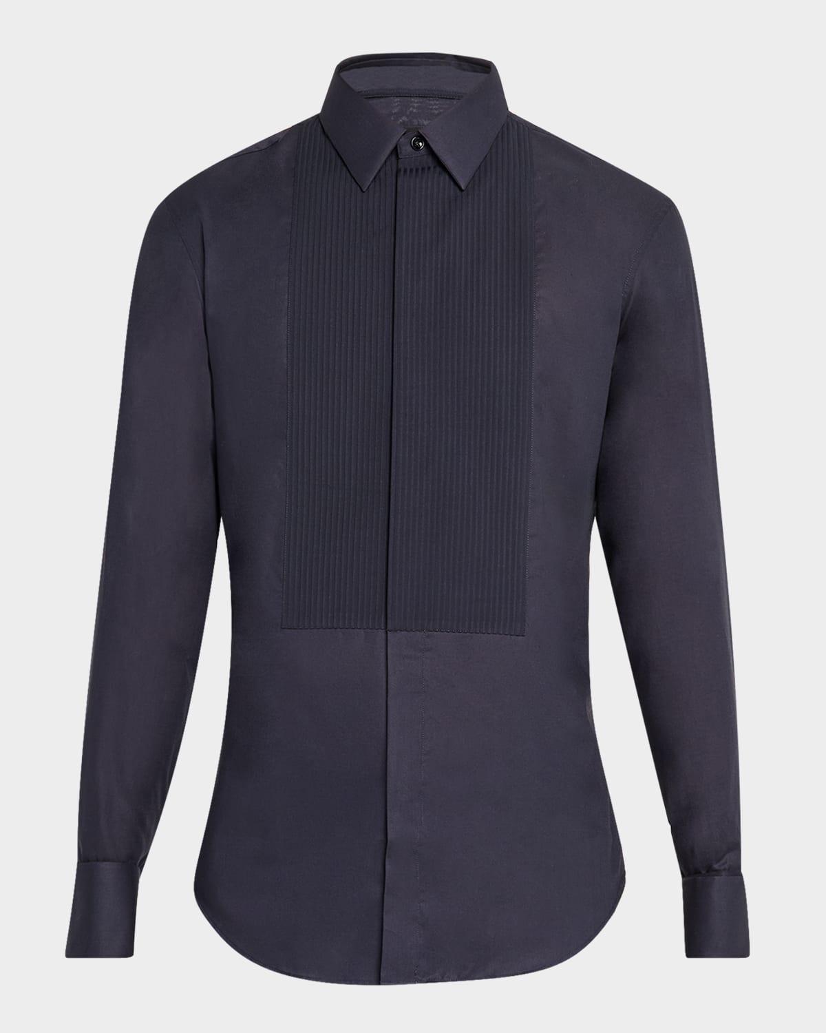Mens Pleated Bib Tuxedo Shirt Product Image