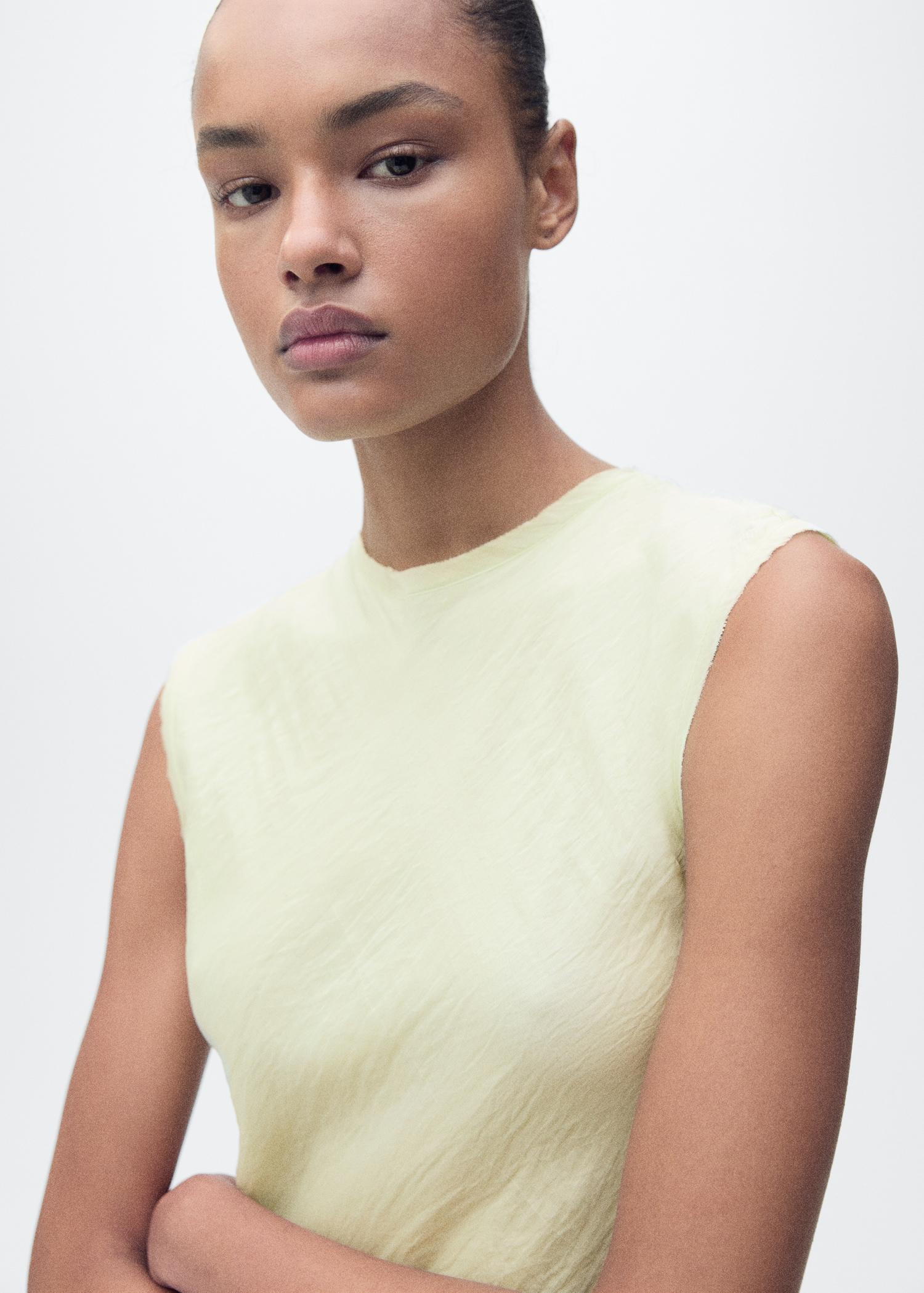 Midi-dress with wrinkled effect - Women | MANGO USA Product Image