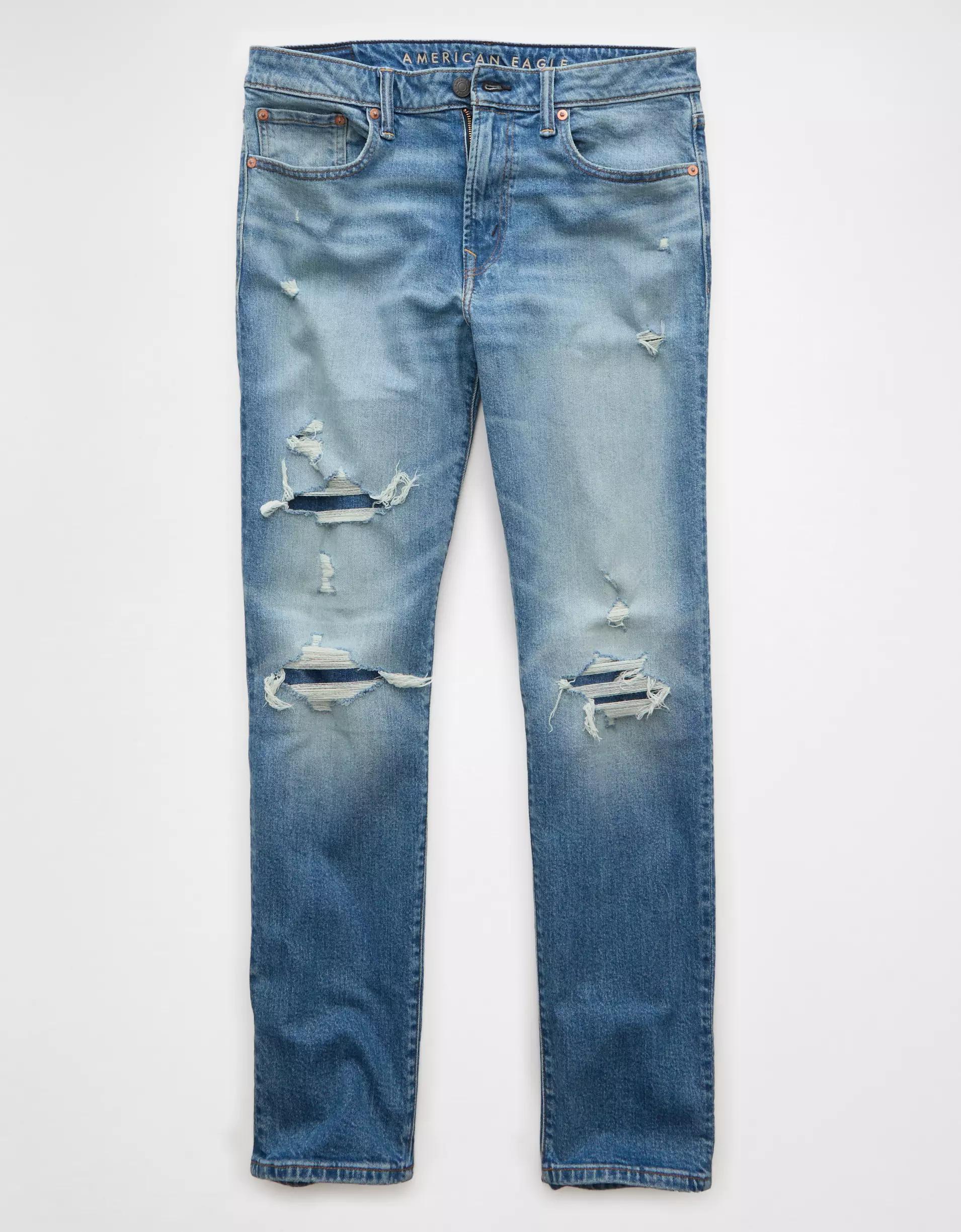 AE EasyFlex +TENCEL™ Fibers Patched Slim Straight Jean Product Image