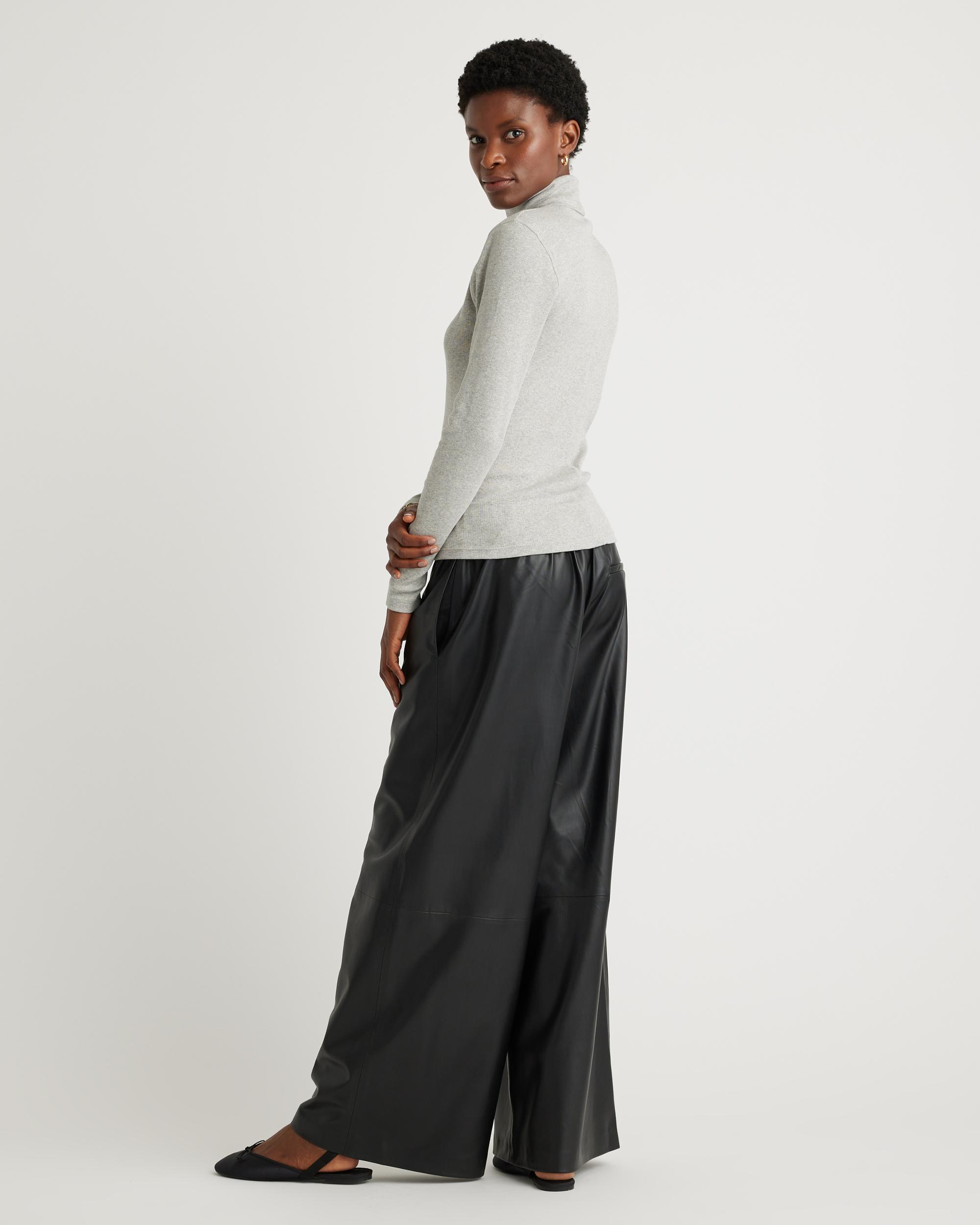 Quince | Women's Micro-Rib Turtleneck Sweater Organic Cotton Product Image