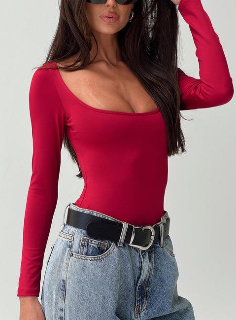 Ellery Bodysuit Red Product Image