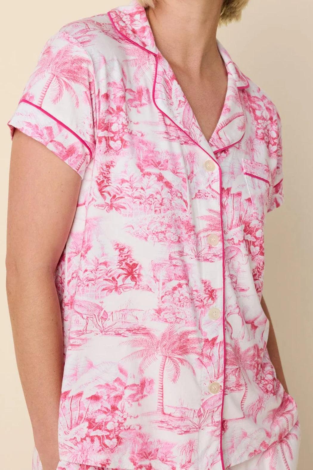 Palm Grove Toile Pima Knit Capri Set Product Image