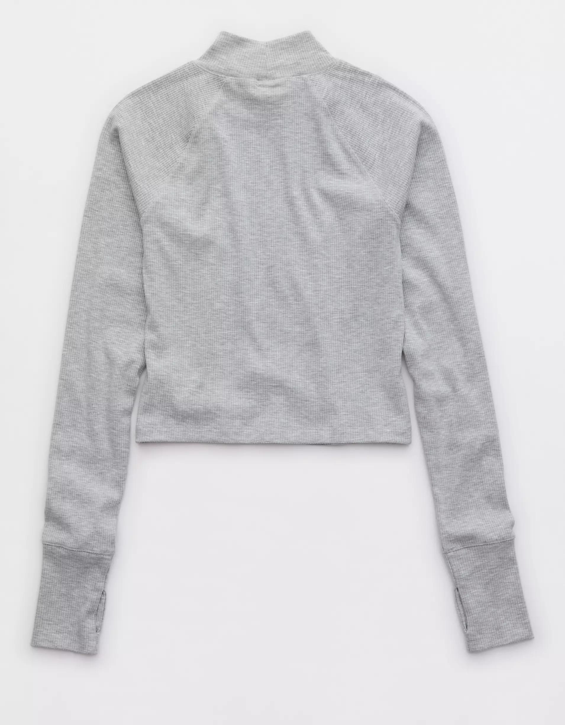 OFFLINE By Aerie Thumbs Up Heavyweight Mock Neck T-Shirt Product Image