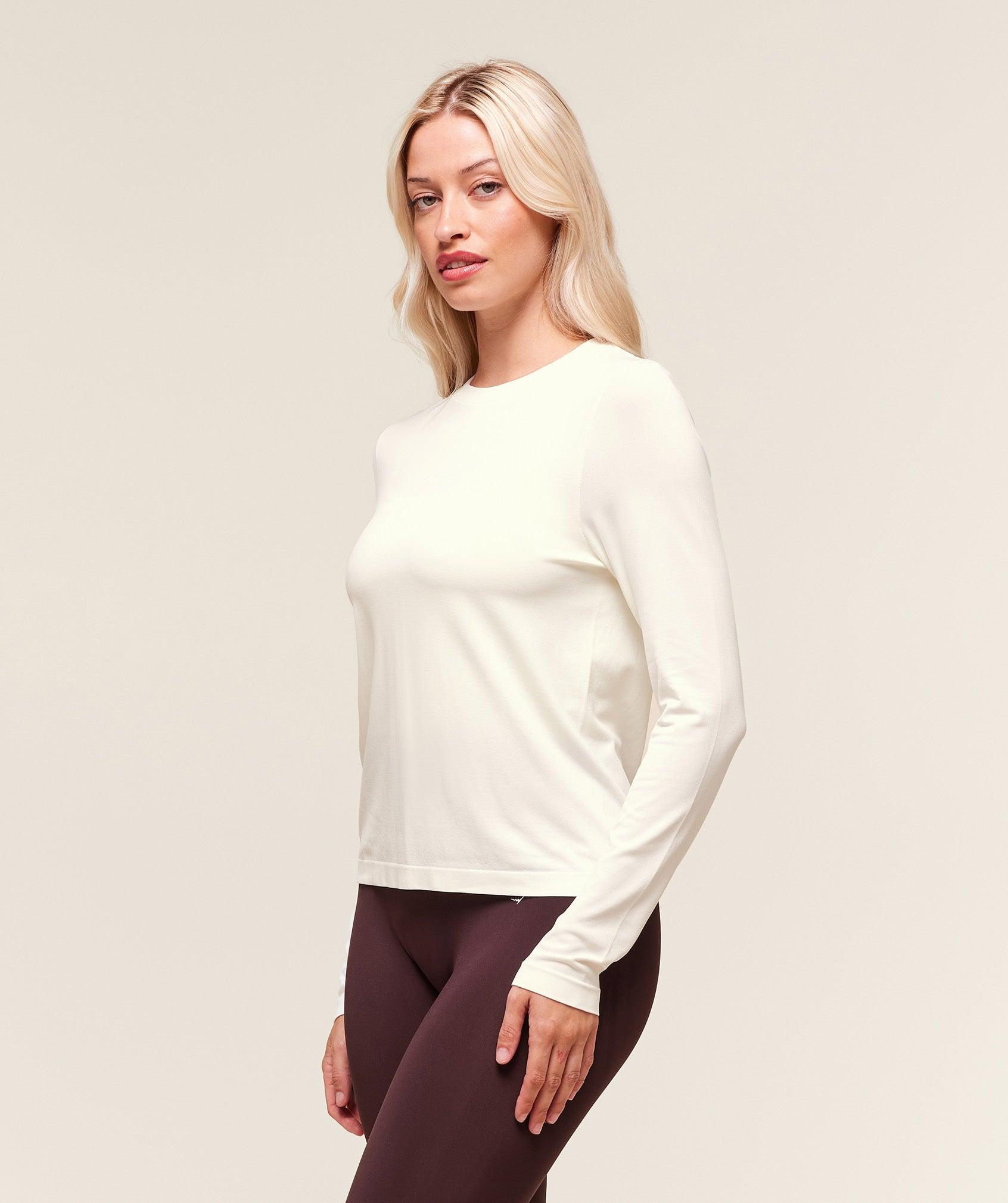Gymshark Everyday Seamless Long Sleeve Top - Soft White Female Product Image