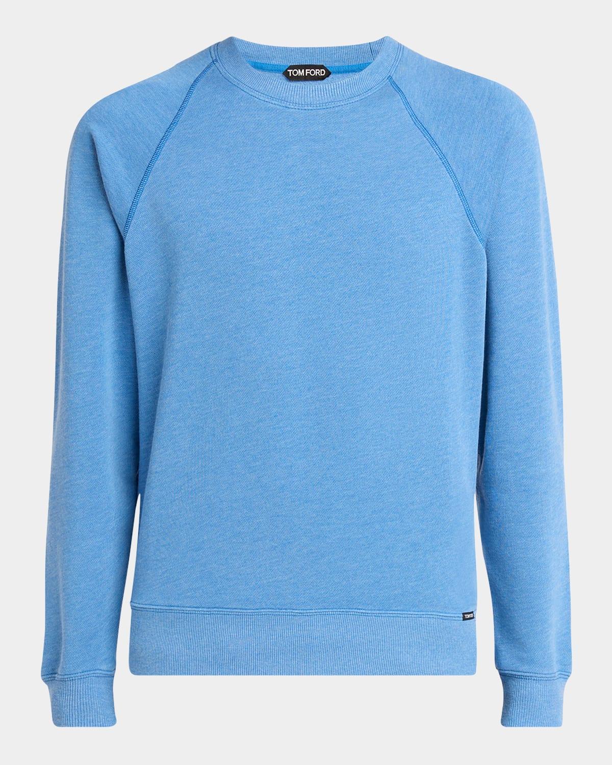 Men's Melange Cotton Raglan Crewneck Sweater Product Image