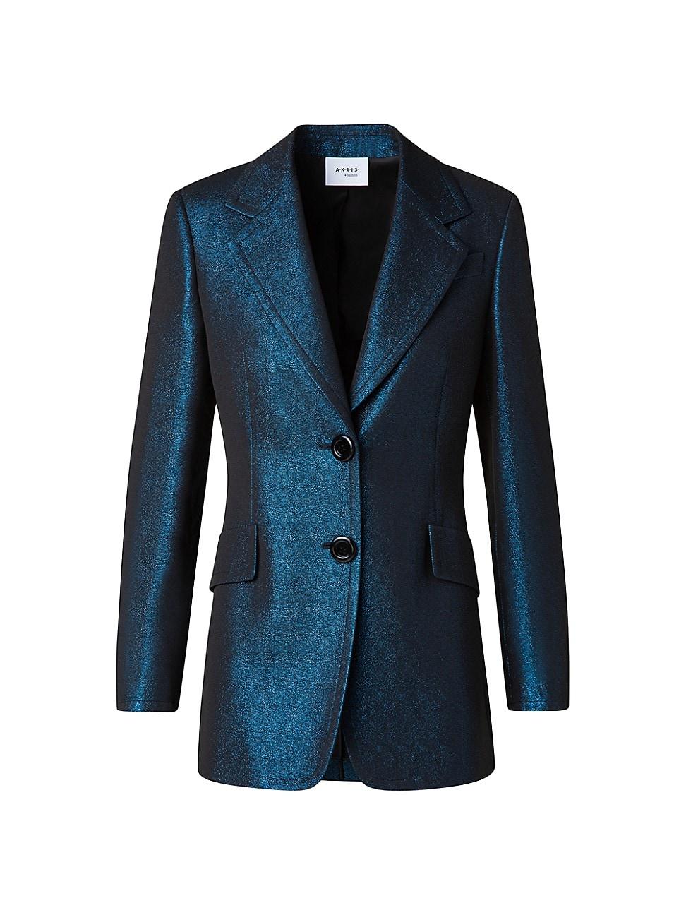 Womens Shimmer Single-Breasted Blazer Product Image