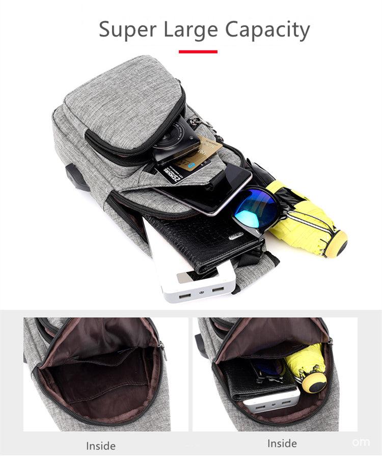 Lior Shoulder Crossbody Backpack With USB Cable Product Image