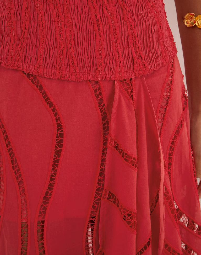 Belle Midi Dress - Raspberry Product Image