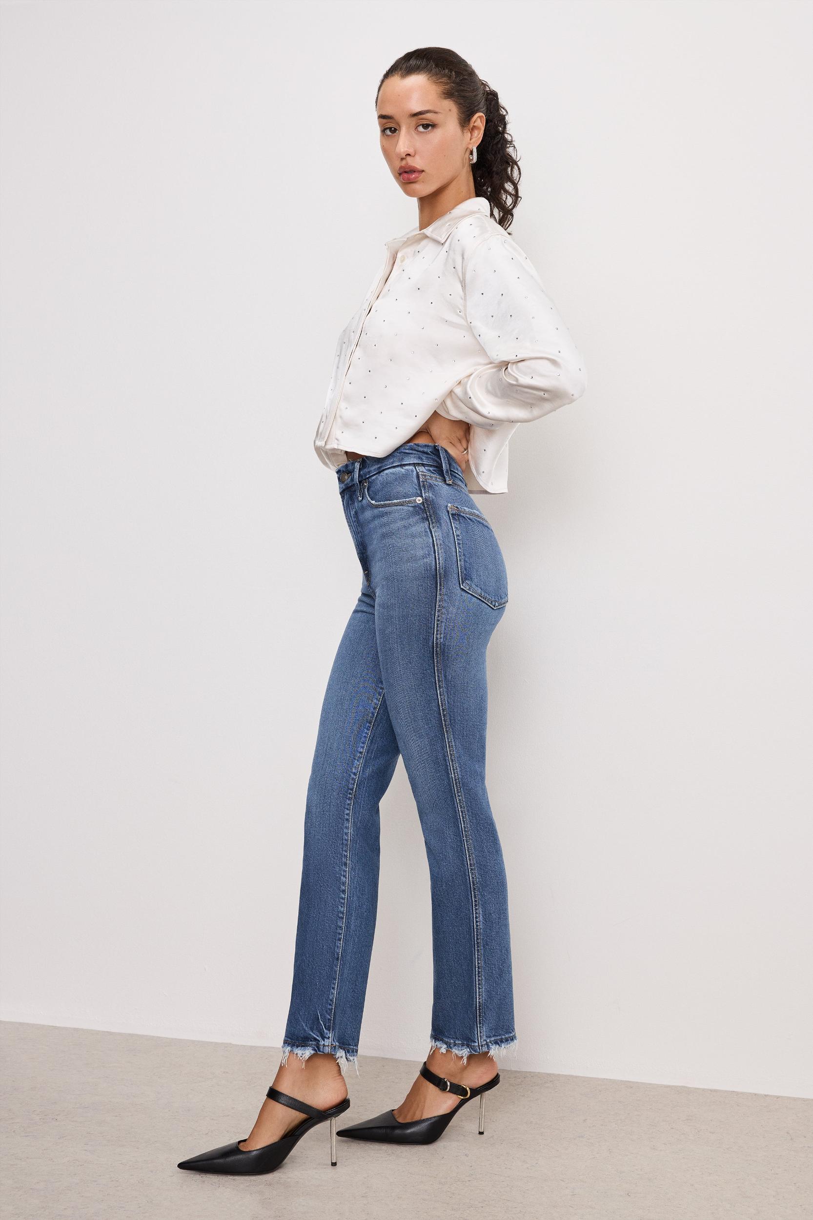 SOFT-TECH GOOD CURVE STRAIGHT JEANS | INDIGO737 Product Image