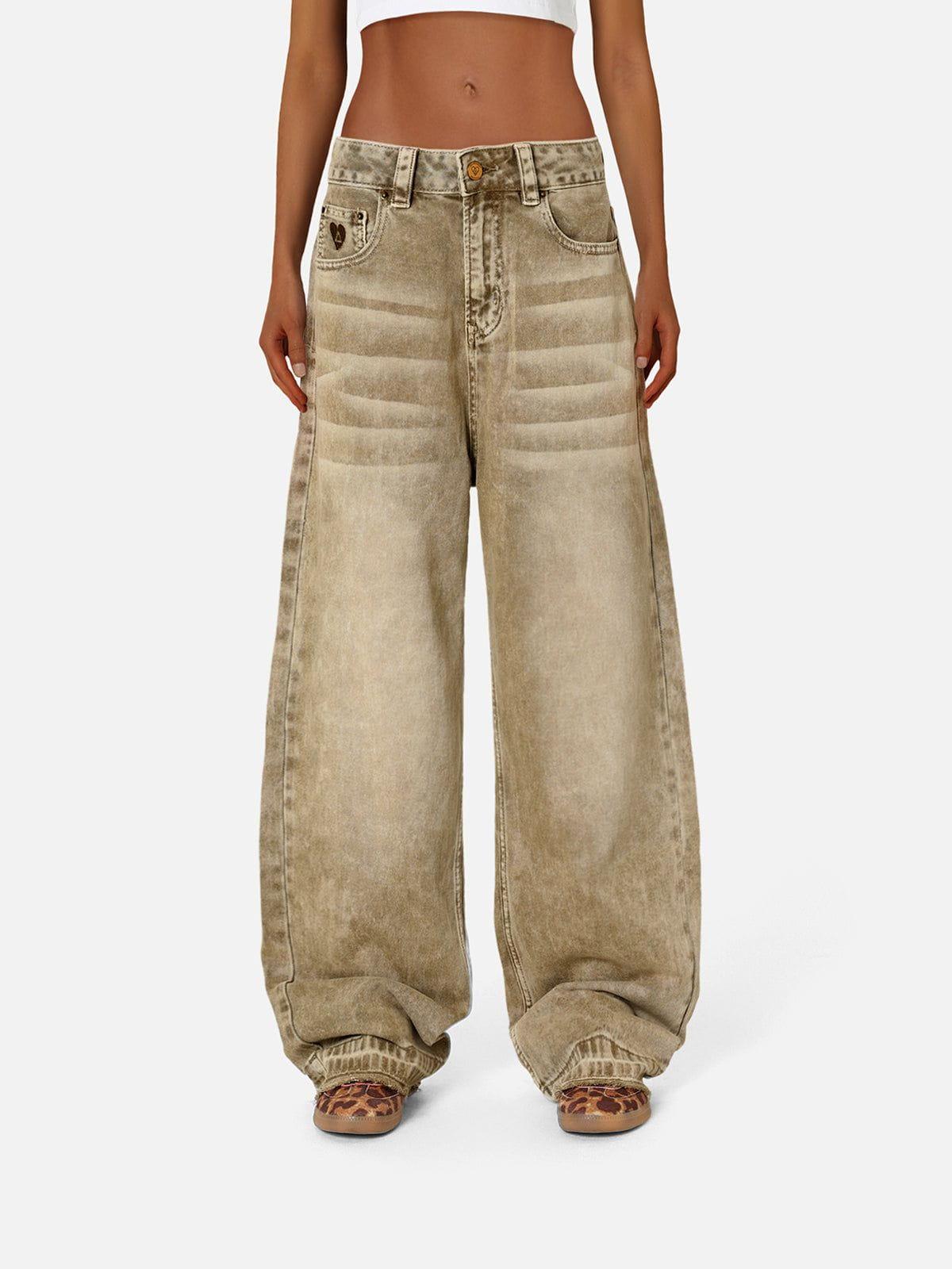 Aelfric Eden Baggy Brown Washed Jeans Product Image