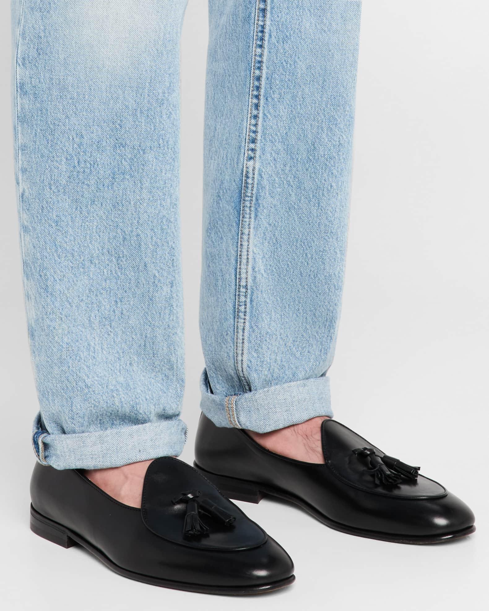 Men's Leather Tassel Loafers Product Image