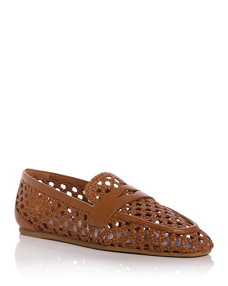 Womens Thea Woven Leather Loafers Product Image