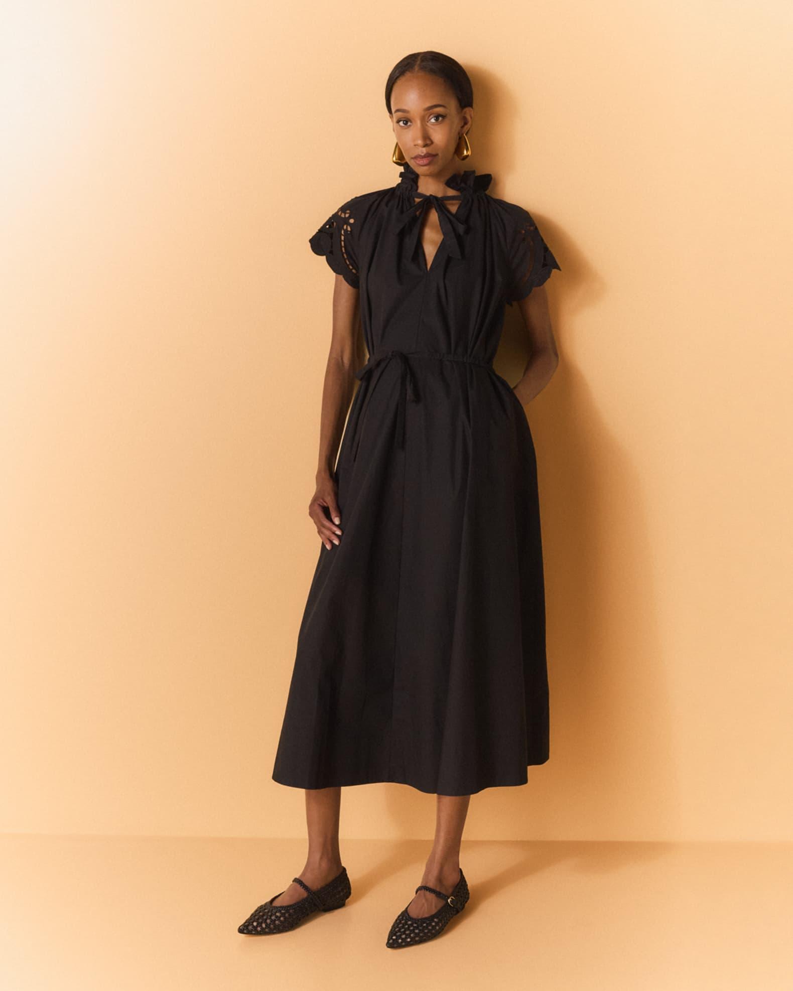 Amaretti Eyelet-Embroidered Midi Dress Product Image