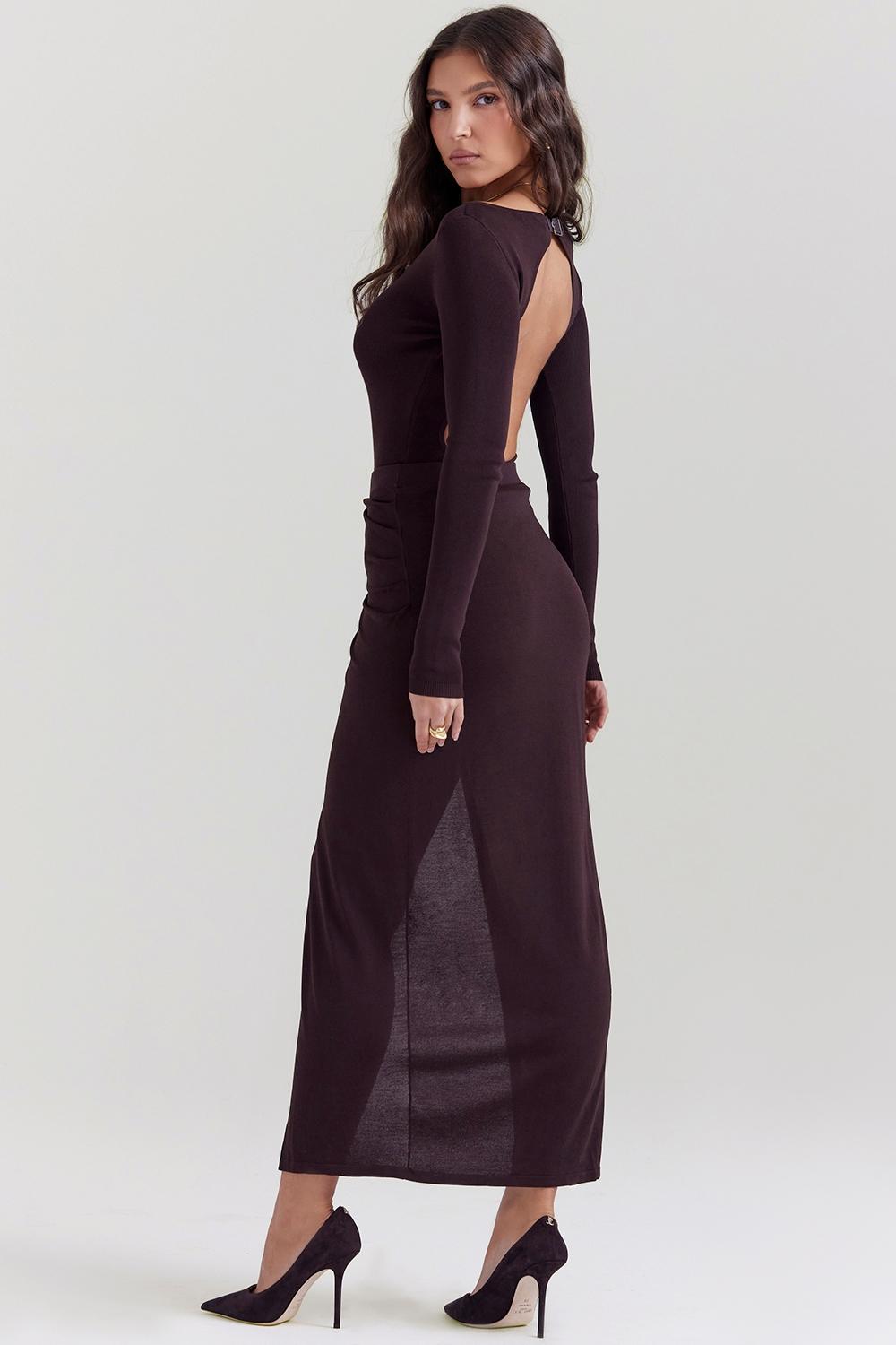 Inoe  espresso open back bodysuit - sale Product Image