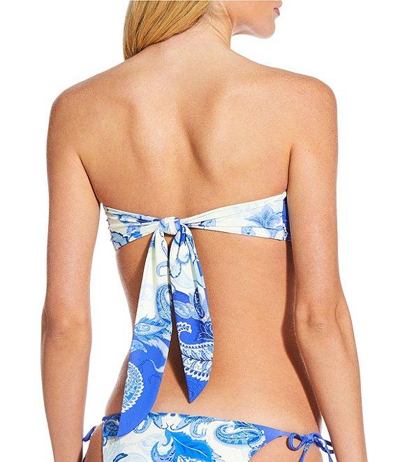Gianni Bini Paisley High Leg Cheeky High Waisted Swim Bottom Product Image