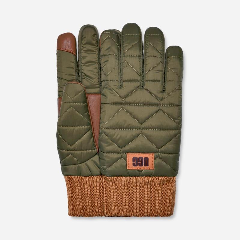 UGG Mens AW Quilted Glove Nylon/Recycled Materials Gloves Product Image