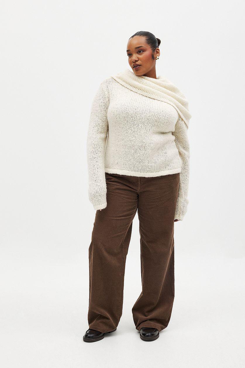 Corduroy High Waist Trousers Product Image