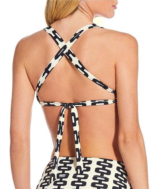 Gianni Bini Retro Fille Textured Pique Retro Hipster Swim Bottom Product Image