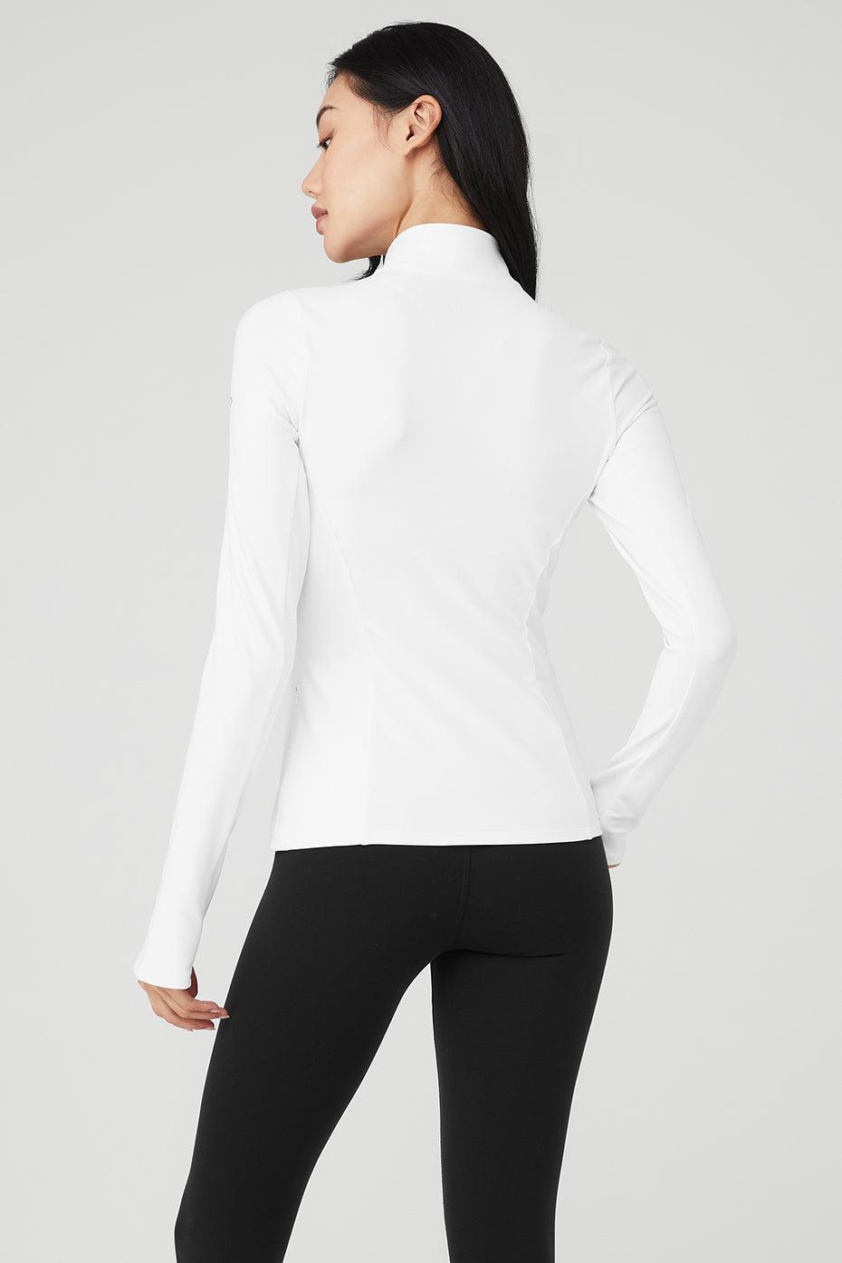 Alosoft 1/2 Zip Rapid Pullover - White Product Image